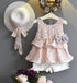 Bowtique Floral and Pearls Set - Priority Shipping Clothing Sets Little Palace Store Pink 2-3T
